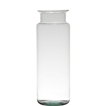 Vase décoratif en verre KARIN EARTH, recyclé, transparent, 33cm, Ø12cm