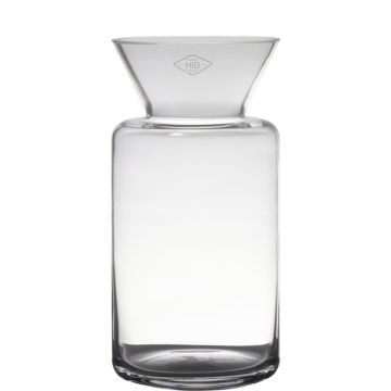 Vase en verre FAHSAI, transparent, 30cm, Ø15cm