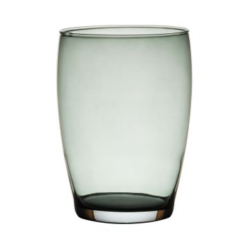 Vase à fleurs HENRY, verre, gris-transparent, 20cm, Ø14cm