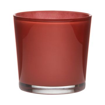 Pot de fleurs en verre ALENA, corail, 16cm, Ø17cm
