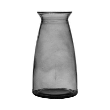 Vase de table TIBBY en verre, gris-transparent, 23,5cm, Ø12,5cm