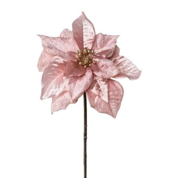 Étoile de Noël en velours FROLT, rose-doré, 50cm