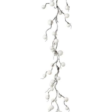Guirlande artificielle de coton BAZU, blanc, 180cm