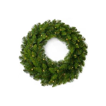 Couronne de sapin artificiel OXNARD, vert, LEDs, Ø60cm