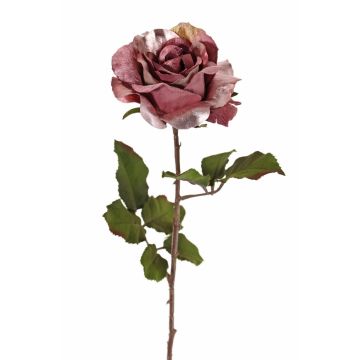 Rose velouté SINDALA, vieux rose, 60cm, Ø12cm