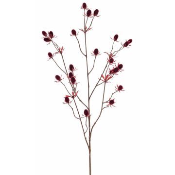 Branche de chardon artificielle (Eryngium) LOUKAS, bordeaux, 70cm, Ø1,5cm