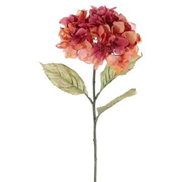 Fleur artificielle Hortensia URANIA, saumon-rose, 75cm, Ø18cm
