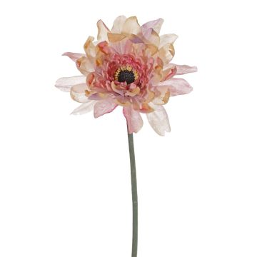 Gerbera en tissu PAMILLA, vieux rose, 65cm, Ø12cm