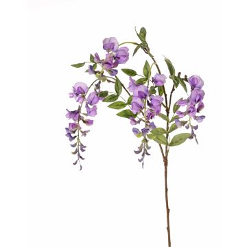 Branche de glycine en tissu SOULA avec fleurs, violet, 80cm