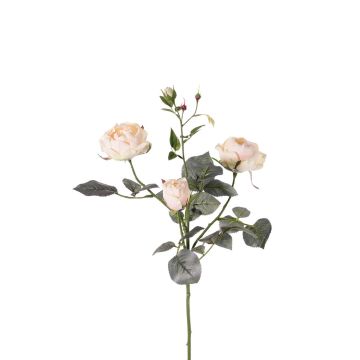 Branche de rose en tissu DIAMANTIS, rose pâle, 75cm