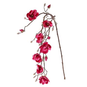 Magnolia en tissu KOSMAS, rose fuchsia, 115cm, Ø8cm