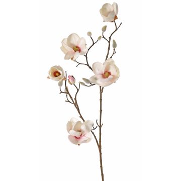 Magnolia en tissu KOSTAS, crème-rose, 80cm, Ø5-8cm
