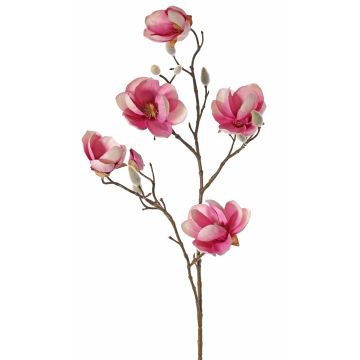 Magnolia en tissu KOSTAS, rose-rose fuchsia, 80cm, Ø5-8cm