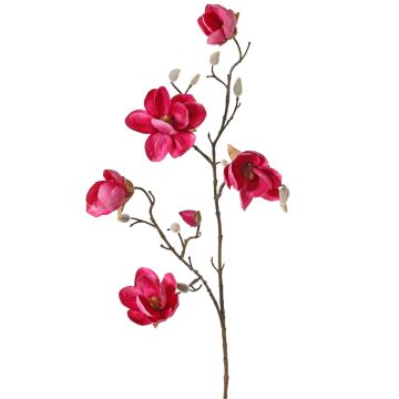 Magnolia en tissu KOSTAS, rose fuchsia, 80cm, Ø5-8cm