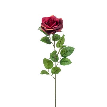 Fleur artificielle Rose PEZOS, rouge bourgogne, 60cm, Ø10cm