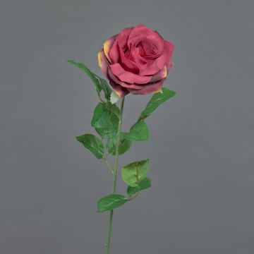 Fleur artificielle Rose PEZOS, rouge bourgogne, 60cm, Ø10cm