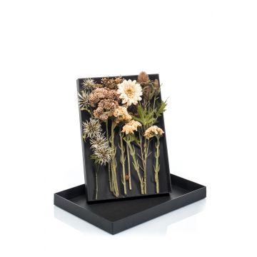 Bouquet de fleurs artificielles à créer soi-même JADEA, boîte cadeau, beige-crème, 30cm, Ø18cm