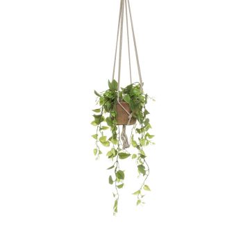 Suspension de Philodendron artificiel RUESCA, pot en terre cuite, 90cm