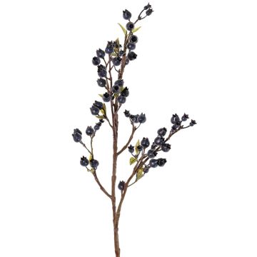 Branche de myrtillier artificielle YLLKA avec baies, bleu-noir, 60cm