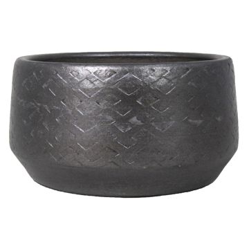 Coupe en céramique MAIVIN, motif losange, noir, 14cm, Ø29cm