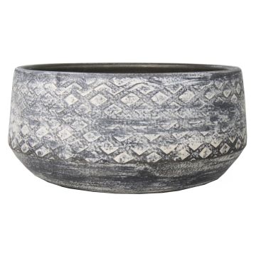 Coupe en céramique MAIVIN, motif losange, gris, 14cm, Ø29cm