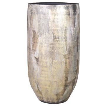 Vase à fleurs en céramique AETIOS, dégradé, or-marron, 45cm, Ø20cm
