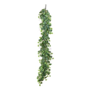 Guirlande de pothos tacheté artificielle GIRTAB, vert-blanc, 180cm