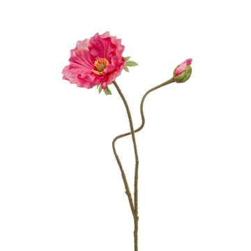 Coquelicot artificiel HASNA, rose, 75cm