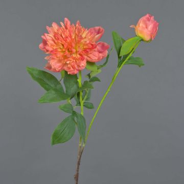 Pivoine décorative BADIS, corail, 75cm Pivoine décorative BADIS, corail, 75cm