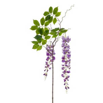 Branche artificielle de glycine NISSRINE avec fleurs, lilas, 145cm