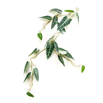 Guirlande artificielle d'Alocasia Sanderiana SEISHIN, vert-blanc, 110cm