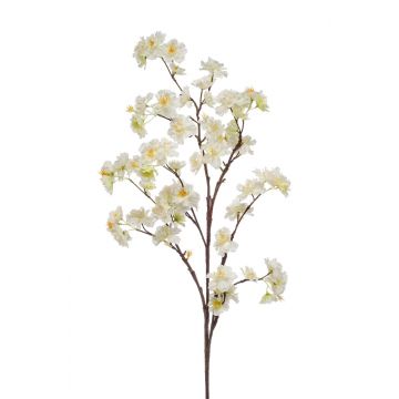 Branche de cerisier artificielle GIMA avec fleurs, crème-jaune, 120cm