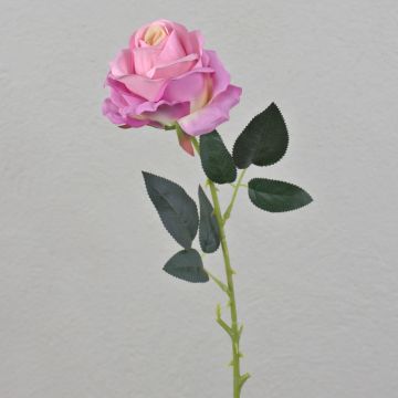 Rose artificielle ELEAZAR, fuchsia, 65cm, Ø9cm