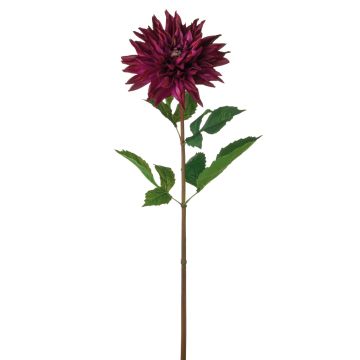Fausse fleur Dahlia TURENA, violet foncé, 75cm