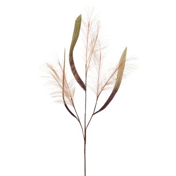 Branche artificielle herbe à roseaux ZIGOR, orange, 110cm