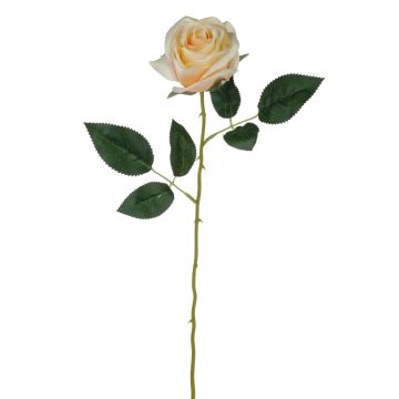 Rose artificielle SEENSA, crème-abricot, 55cm, Ø7cm