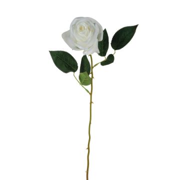 Rose artificielle SEENSA, blanc, 55cm Ø7cm
