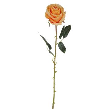Rose artificielle ELEAZAR, orange, 65cm, Ø9cm