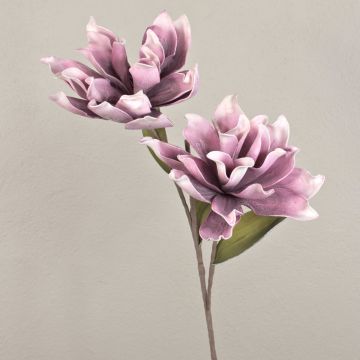 Camélia synthétique MUNIR, vieux rose-blanc, 120cm