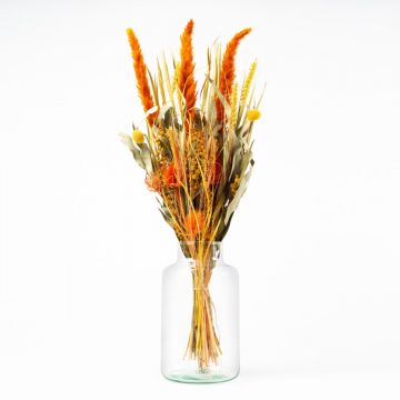 Bouquet de fleurs séchées ELEANOR avec panicules, orange-jaune, 65cm, Ø14cm