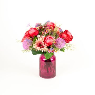 Udo's choice : Bouquet classique VELORA, fuchsia-rose, 35cm, Ø35cm