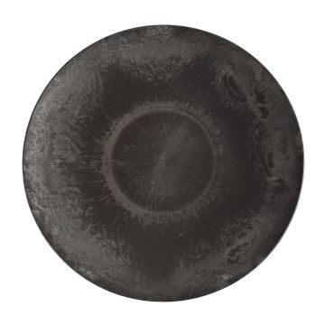 Plateau de service rond JEFFERSON, matière synthétique, noir, 5cm, Ø45cm