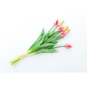 Bouquet de tulipes artificielles LONA, rose-vert, 45cm, Ø20cm