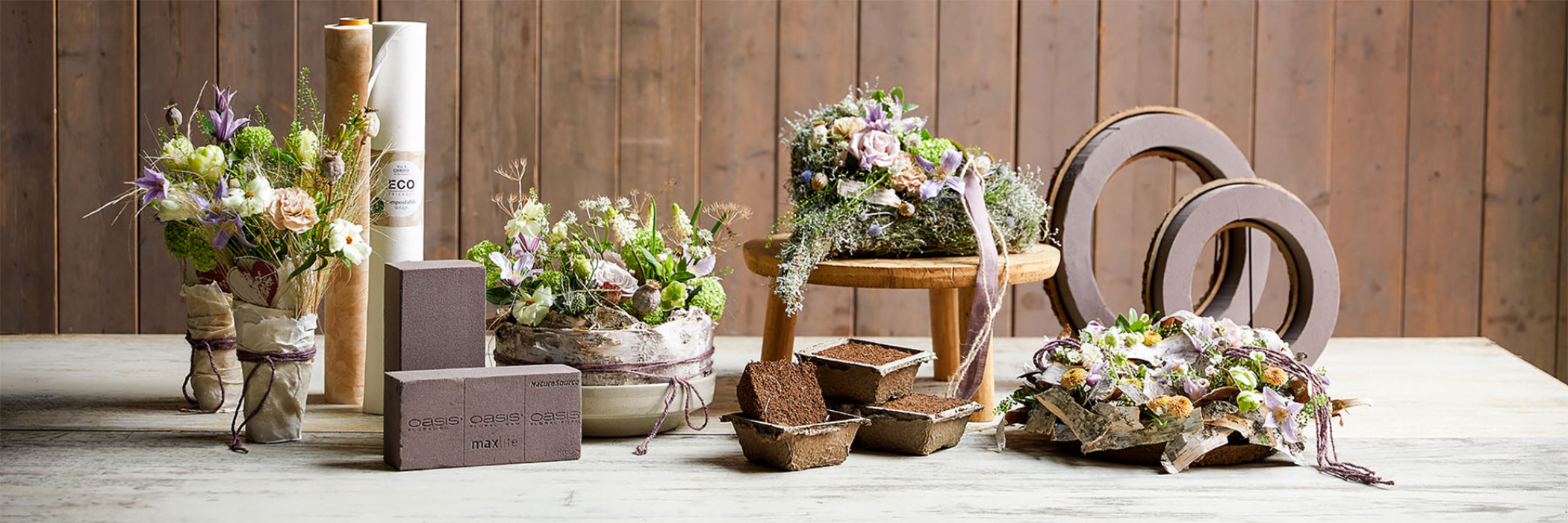 Mousse florale sur artplants