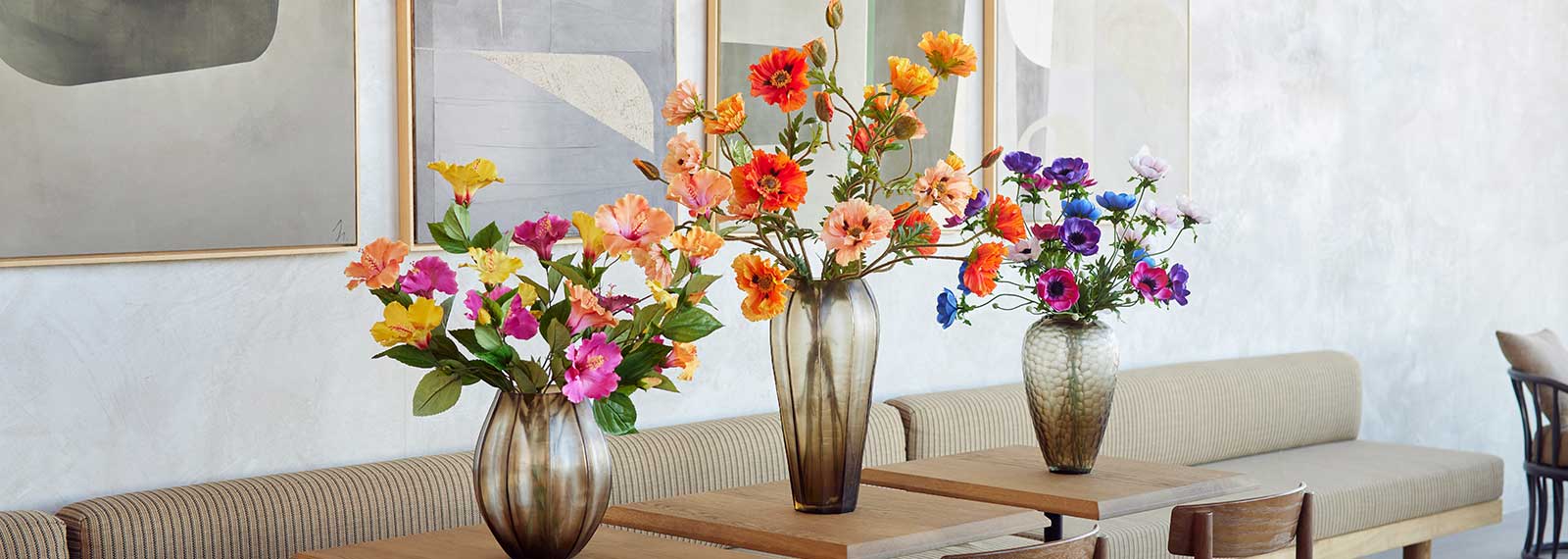 Bouquets artificiels comme des vrais