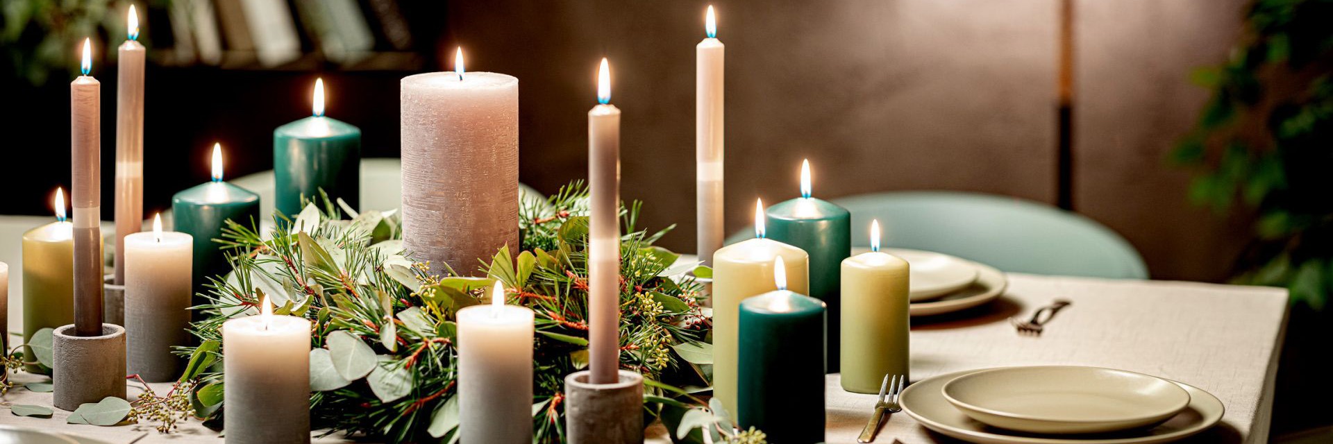 Bougies sur artplants