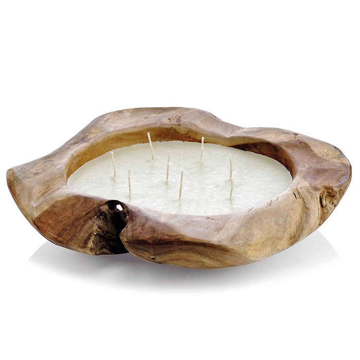 Bougies coupe en teck