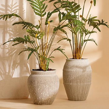 Pots de fleurs méditerranéens