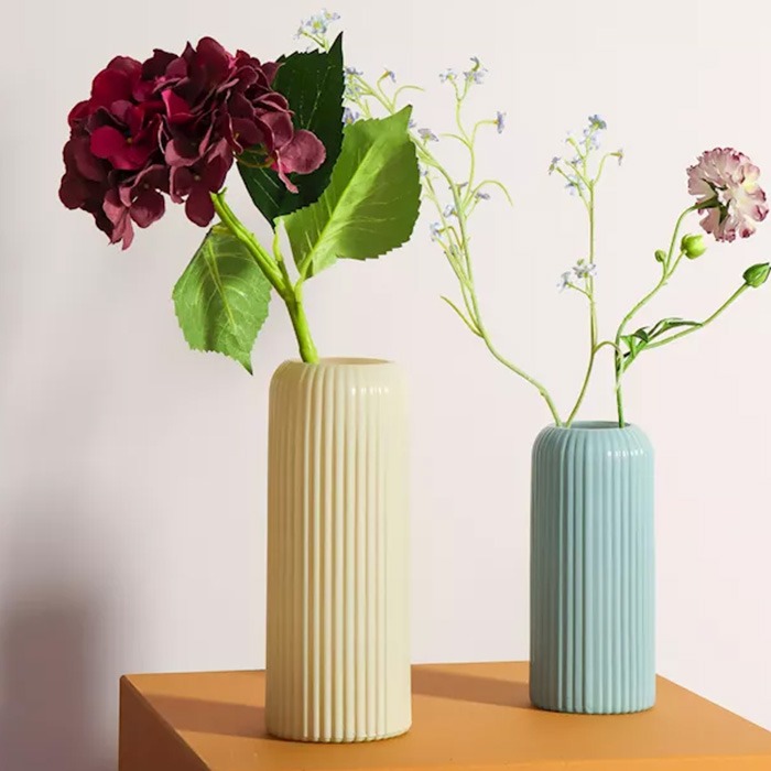 Déco avec hortensias en vase
